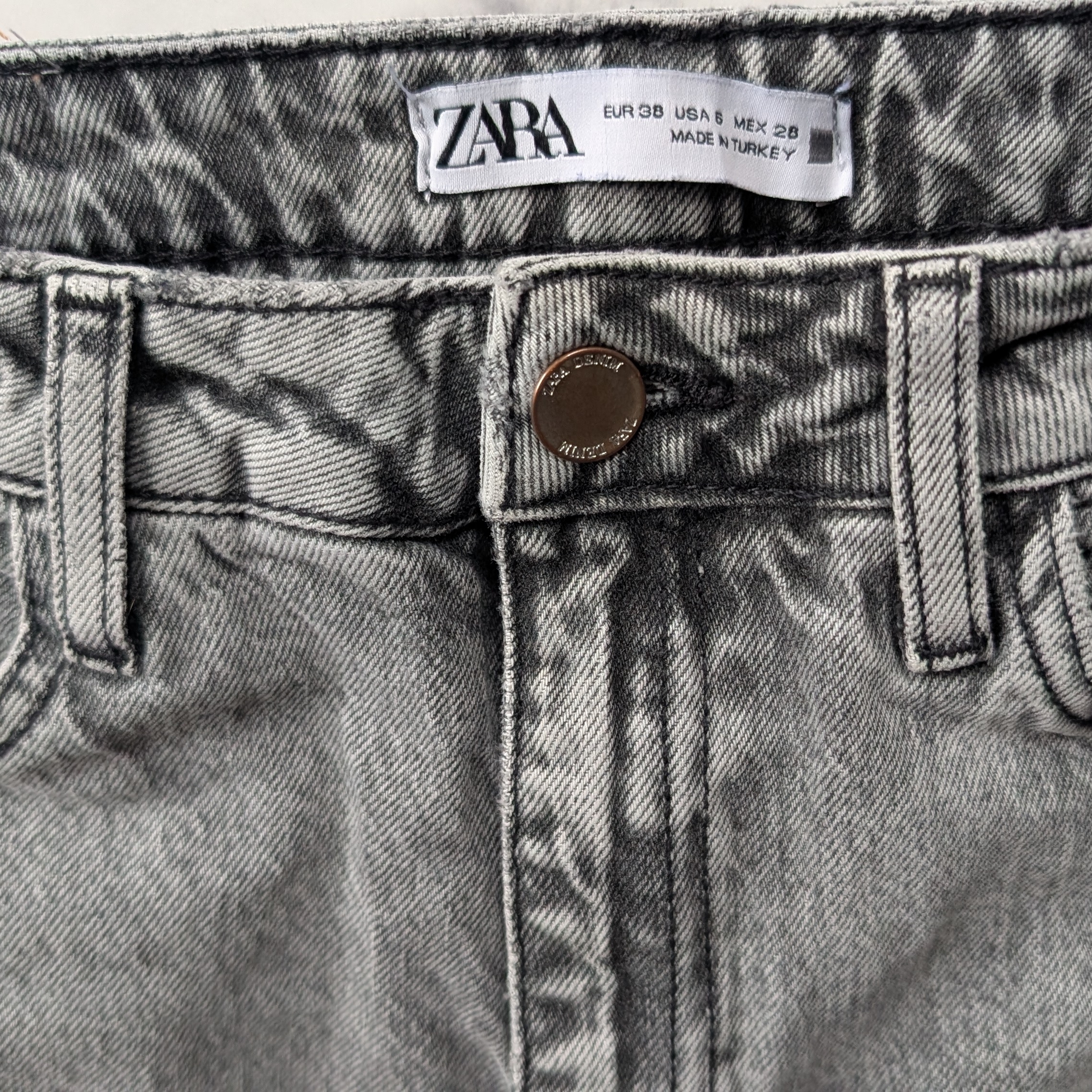 Zara Gray Denim Jeans